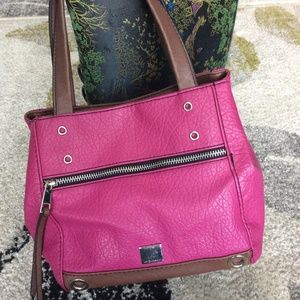 Jaclyn Smith Small/Medium Tote Bag Pink & Brown